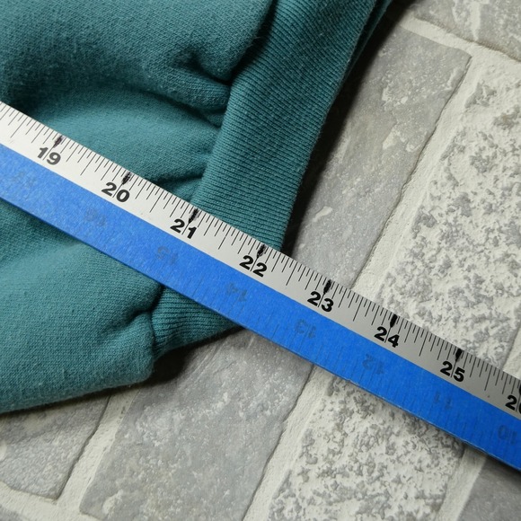 VINTAGE Artisans Sweater Womens M Green Fleece Cardigan‎ Snowy Winter Night - Picture 11 of 11